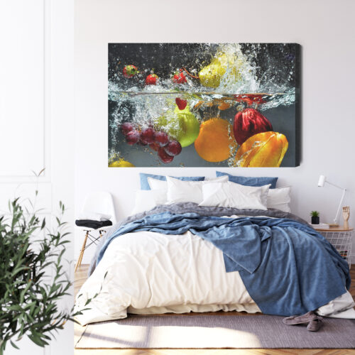 Obraz na płótnie Kuchnia Owoce w wodzie Premium Canvas - obrazek 3