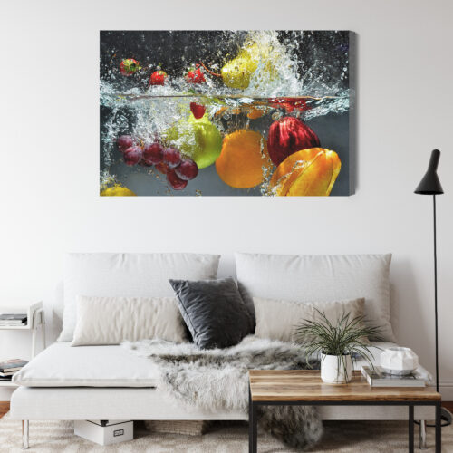 Obraz na płótnie Kuchnia Owoce w wodzie Premium Canvas - obrazek 4