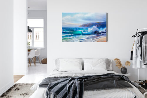 Obraz na płótnie Morze fale wybrzeże Premium Canvas - obrazek 7