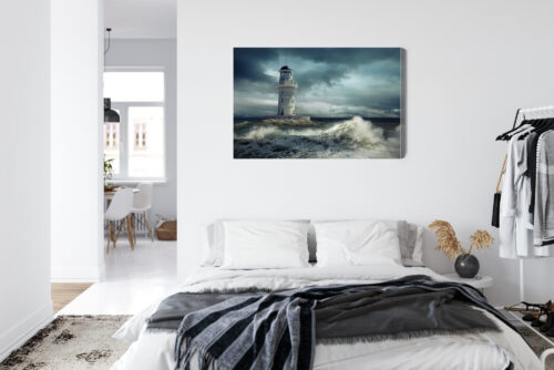 Obraz na płótnie Latarnia morska sztorm Premium Canvas - obrazek 7