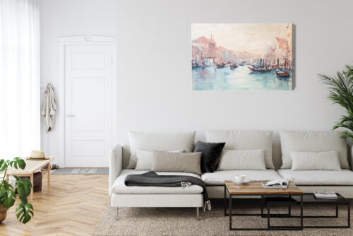 Obraz na płótnie Miasto Wenecja łodzie Premium Canvas - obrazek 6