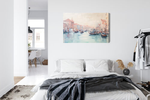 Obraz na płótnie Miasto Wenecja łodzie Premium Canvas - obrazek 7
