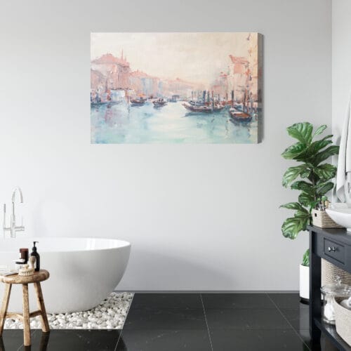 Obraz na płótnie Miasto Wenecja łodzie Premium Canvas - obrazek 5