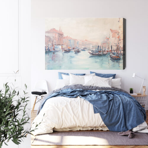 Obraz na płótnie Miasto Wenecja łodzie Premium Canvas - obrazek 3