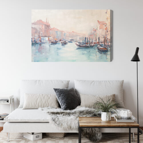 Obraz na płótnie Miasto Wenecja łodzie Premium Canvas - obrazek 4