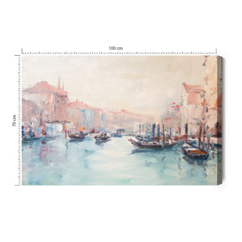 Obraz na płótnie Miasto Wenecja łodzie Premium Canvas