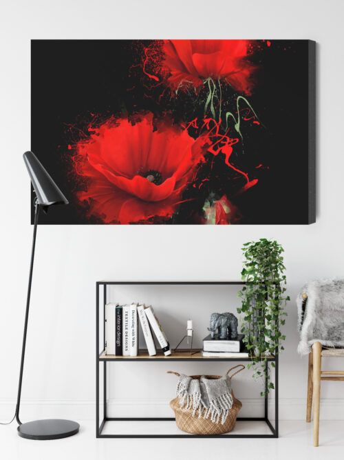 Obraz na płótnie Kwiaty Czerwone maki Premium Canvas - obrazek 9