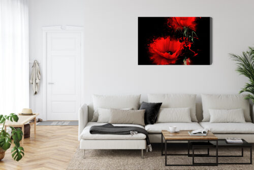 Obraz na płótnie Kwiaty Czerwone maki Premium Canvas - obrazek 6