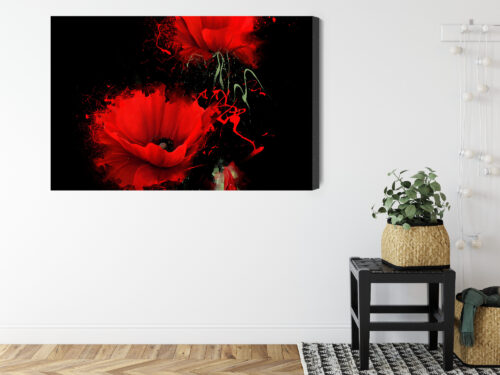 Obraz na płótnie Kwiaty Czerwone maki Premium Canvas - obrazek 8