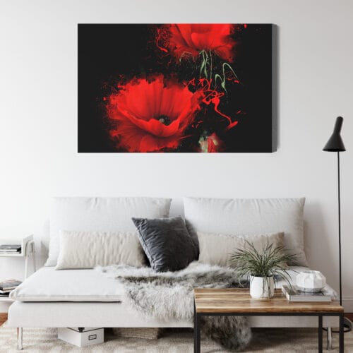 Obraz na płótnie Kwiaty Czerwone maki Premium Canvas - obrazek 4