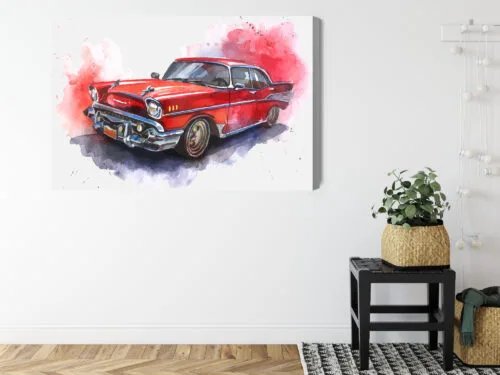 Obraz na płótnie Motoryzacja Klasyczny samochód Premium Canvas - obrazek 8