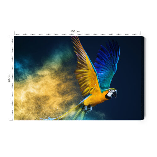 Obraz na płótnie Zwierzęta Latająca papuga Premium Canvas