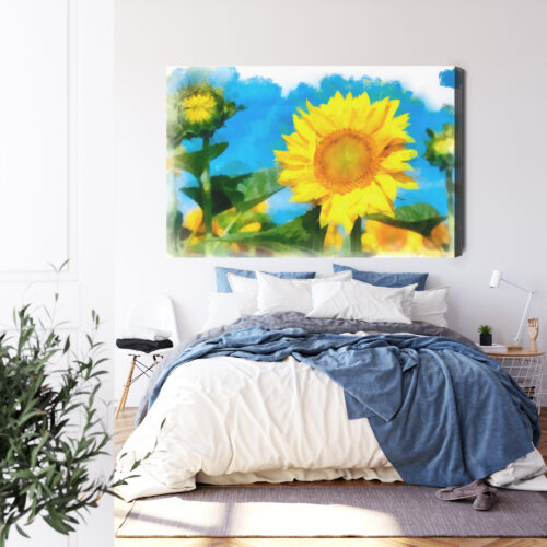 Obraz na płótnie Natura Słonecznik Premium Canvas - obrazek 3