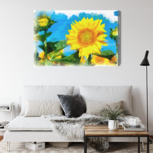 Obraz na płótnie Natura Słonecznik Premium Canvas - obrazek 4