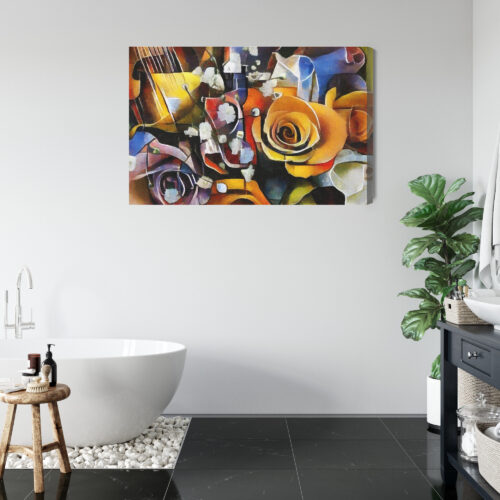 Obraz na płótnie Kwiaty Kubizm Premium Canvas - obrazek 5