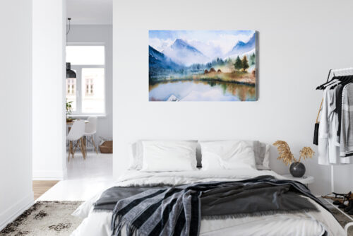 Obraz na płótnie Góry Akwarela Premium Canvas - obrazek 7
