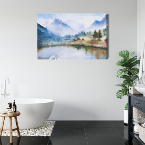 Obraz na płótnie Góry Akwarela Premium Canvas - obrazek 5