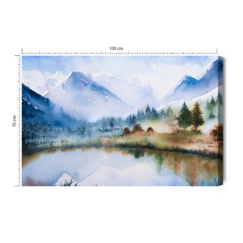 Obraz na płótnie Góry Akwarela Premium Canvas
