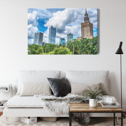 Obraz na płótnie Warszawa Skyline Nowoczesna architektura  Premium Canvas - obrazek 4