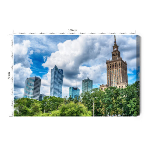 Obraz na płótnie Warszawa Skyline Nowoczesna architektura  Premium Canvas