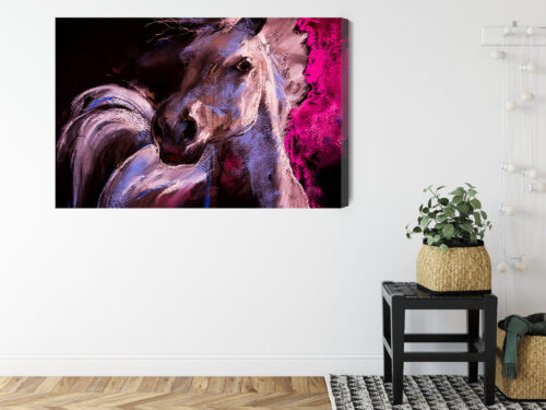 Obraz na płótnie Zwierzęta Koń artystyczny Premium Canvas - obrazek 8