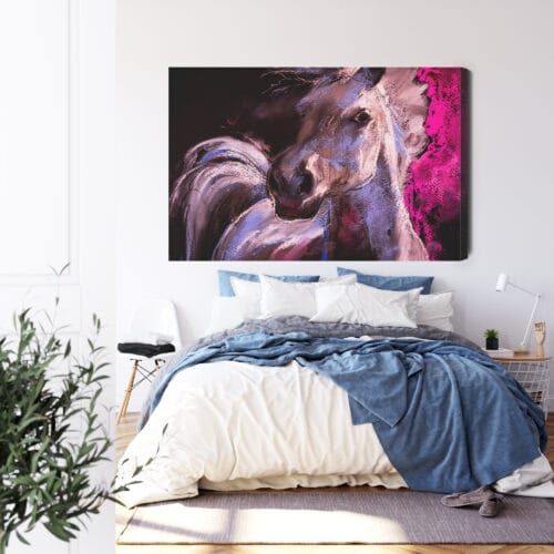 Obraz na płótnie Zwierzęta Koń artystyczny Premium Canvas - obrazek 3