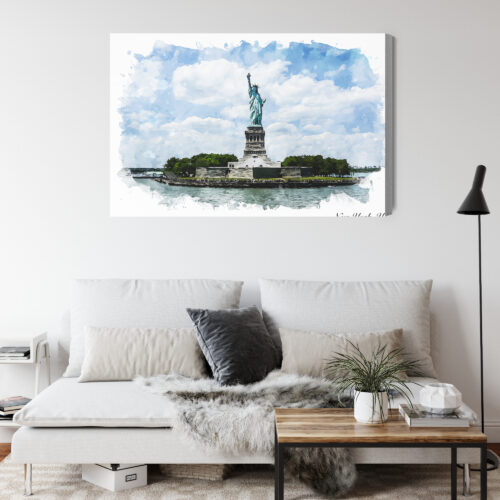 Obraz na płótnie Architektura Statua Wolności Premium Canvas - obrazek 4
