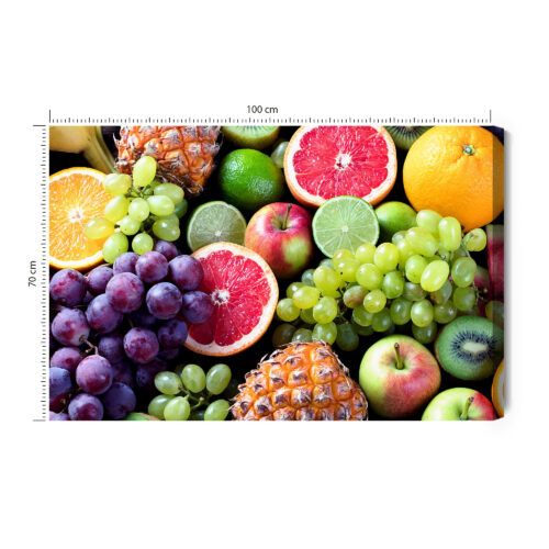 Obraz na płótnie Fotografia Kolorowe owoce Premium Canvas