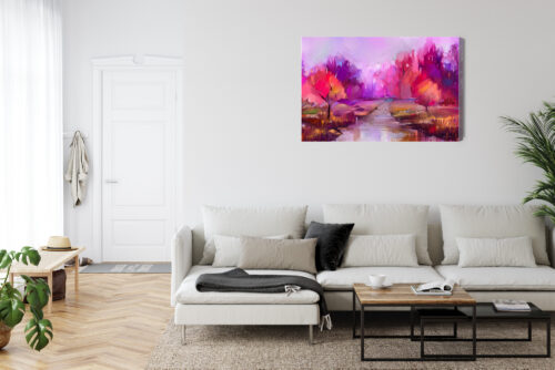 Obraz na płótnie Abstrakcja Jesienny park Premium Canvas - obrazek 6
