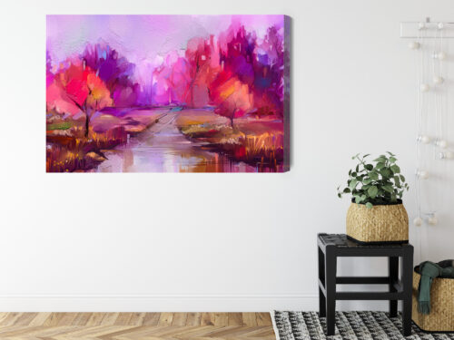 Obraz na płótnie Abstrakcja Jesienny park Premium Canvas - obrazek 8