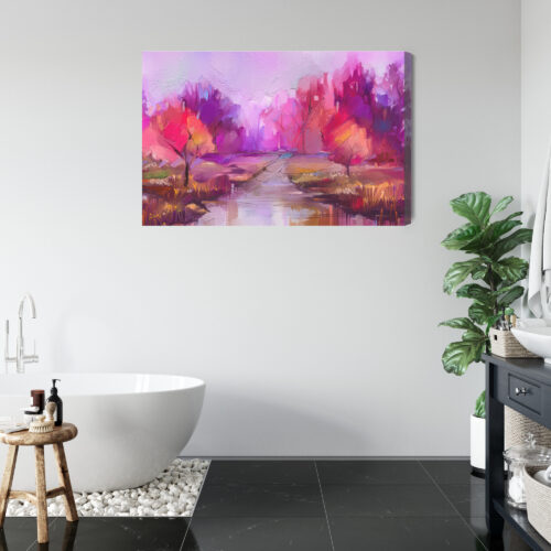 Obraz na płótnie Abstrakcja Jesienny park Premium Canvas - obrazek 5