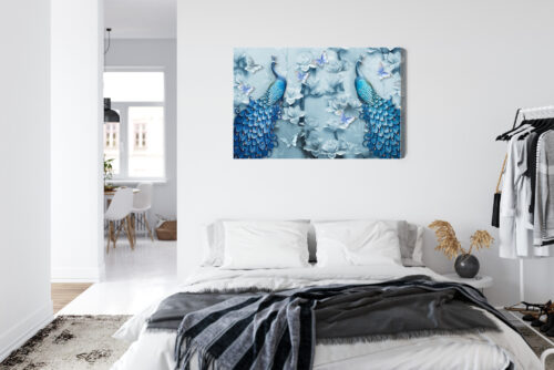 Obraz na płótnie Zwierzęta Pawie na gałęziach Premium Canvas - obrazek 7