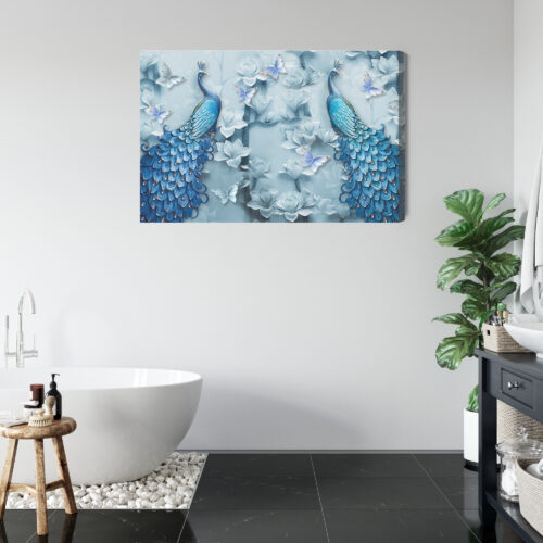 Obraz na płótnie Zwierzęta Pawie na gałęziach Premium Canvas - obrazek 5