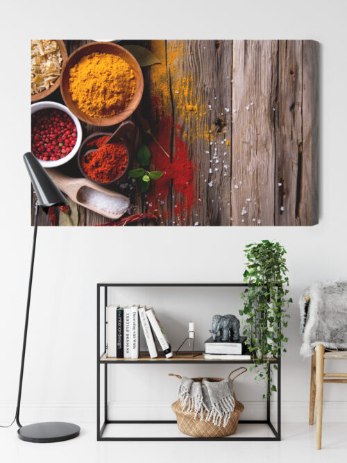 Obraz na płótnie Kuchnia Kolorowe przyprawy Premium Canvas - obrazek 9
