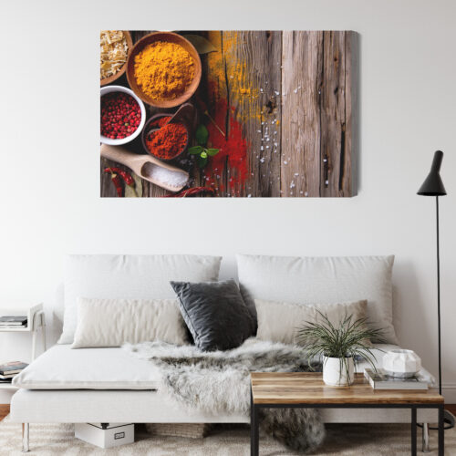 Obraz na płótnie Kuchnia Kolorowe przyprawy Premium Canvas - obrazek 4