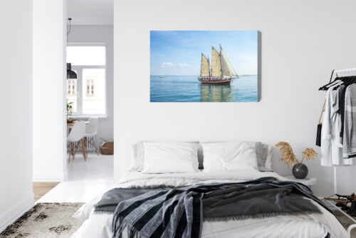 Obraz na płótnie Transport Żaglówka na spokojnym morzu Premium Canvas - obrazek 7