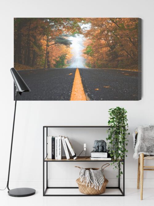 Obraz na płótnie Natura Droga przez jesienny las Premium Canvas - obrazek 9