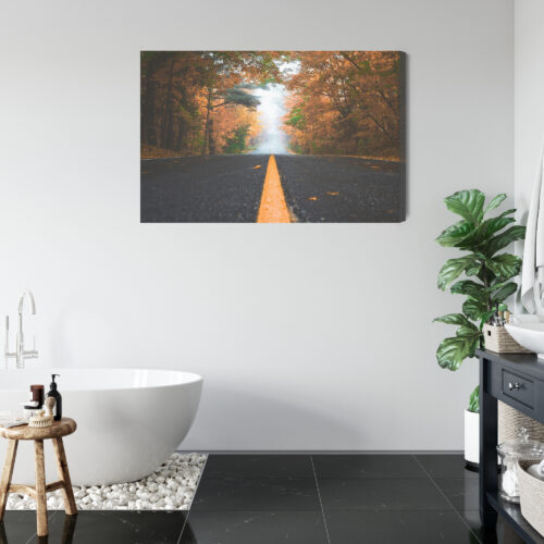 Obraz na płótnie Natura Droga przez jesienny las Premium Canvas - obrazek 5