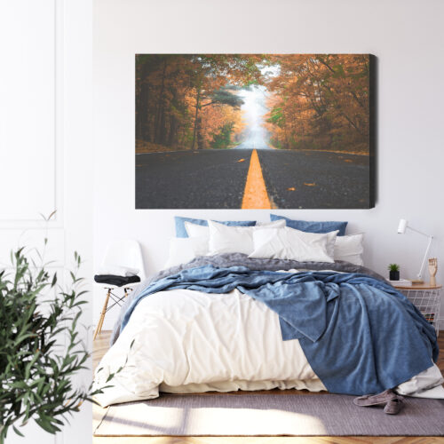 Obraz na płótnie Natura Droga przez jesienny las Premium Canvas - obrazek 3