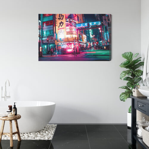 Obraz na płótnie Miasto Tokio neon noc Premium Canvas - obrazek 5