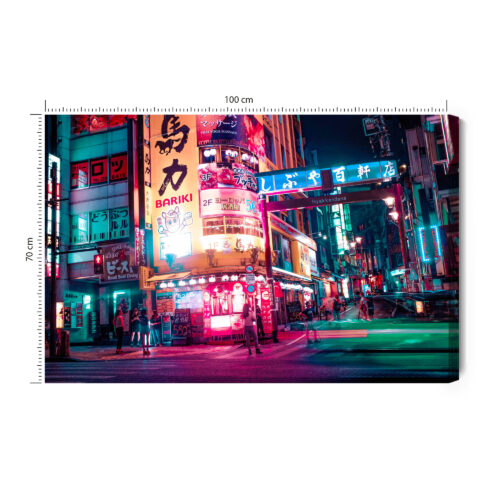 Obraz na płótnie Miasto Tokio neon noc Premium Canvas