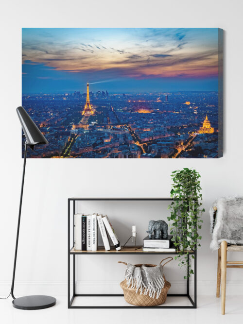 Obraz na płótnie Miasto Wieża Eiffla nocą Premium Canvas - obrazek 9