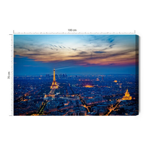 Obraz na płótnie Miasto Wieża Eiffla nocą Premium Canvas