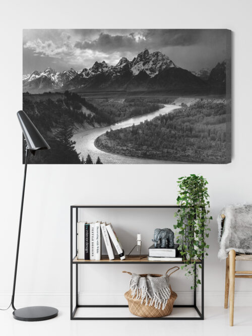Obraz na płótnie Góra Czarno-biała panorama Premium Canvas - obrazek 9