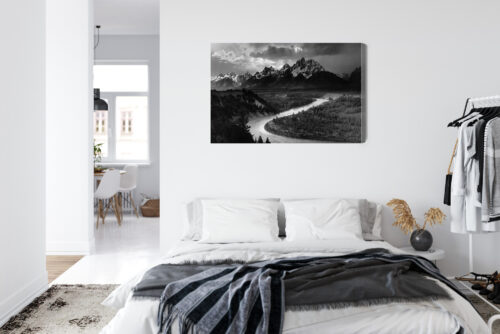 Obraz na płótnie Góra Czarno-biała panorama Premium Canvas - obrazek 7