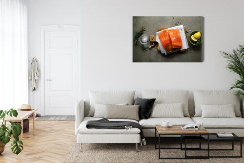 Obraz na płótnie Kuchnia Łosoś Premium Canvas - obrazek 6