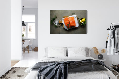 Obraz na płótnie Kuchnia Łosoś Premium Canvas - obrazek 7