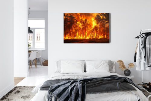 Obraz na płótnie Natura Pożar lasu w płomieniach Premium Canvas - obrazek 7