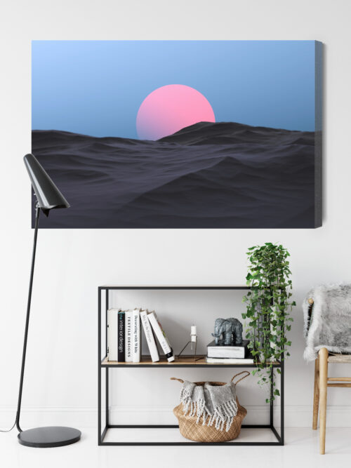 Obraz na płótnie Pustynia Różowe słońce Premium Canvas - obrazek 9