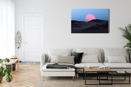 Obraz na płótnie Pustynia Różowe słońce Premium Canvas - obrazek 6